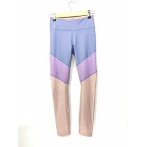 OUTDOOR VOICES‎ Athletic Leggings Size XS Yoga  Color Block Blue Purple Pink